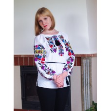 Embroidered blouse "Evening Bouquet"